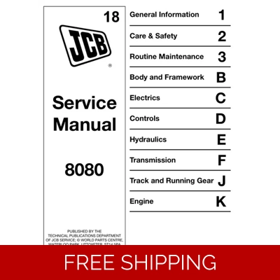 JCB 8080 MIDI EXCAVATOR SERVICE REPAIR MANUAL